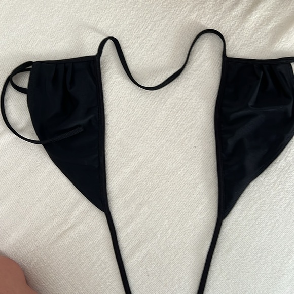 American Apparel Black Swim Baiting Suit Top - Picture 7 of 7